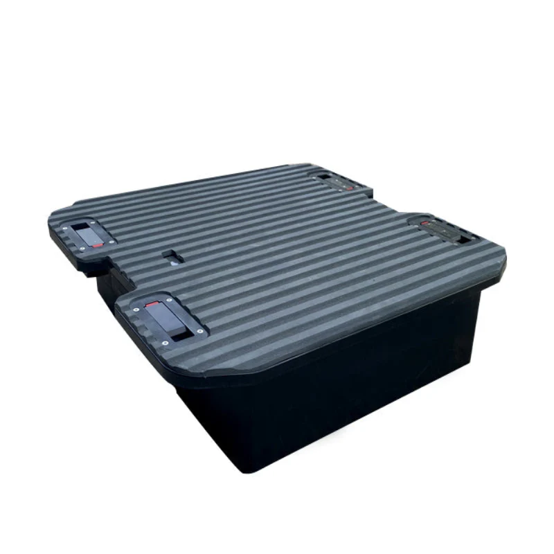 Rush Wave Black Rider G2 spare battery, a black rectangular pack with a ribbed dark gray top and four latch fittings